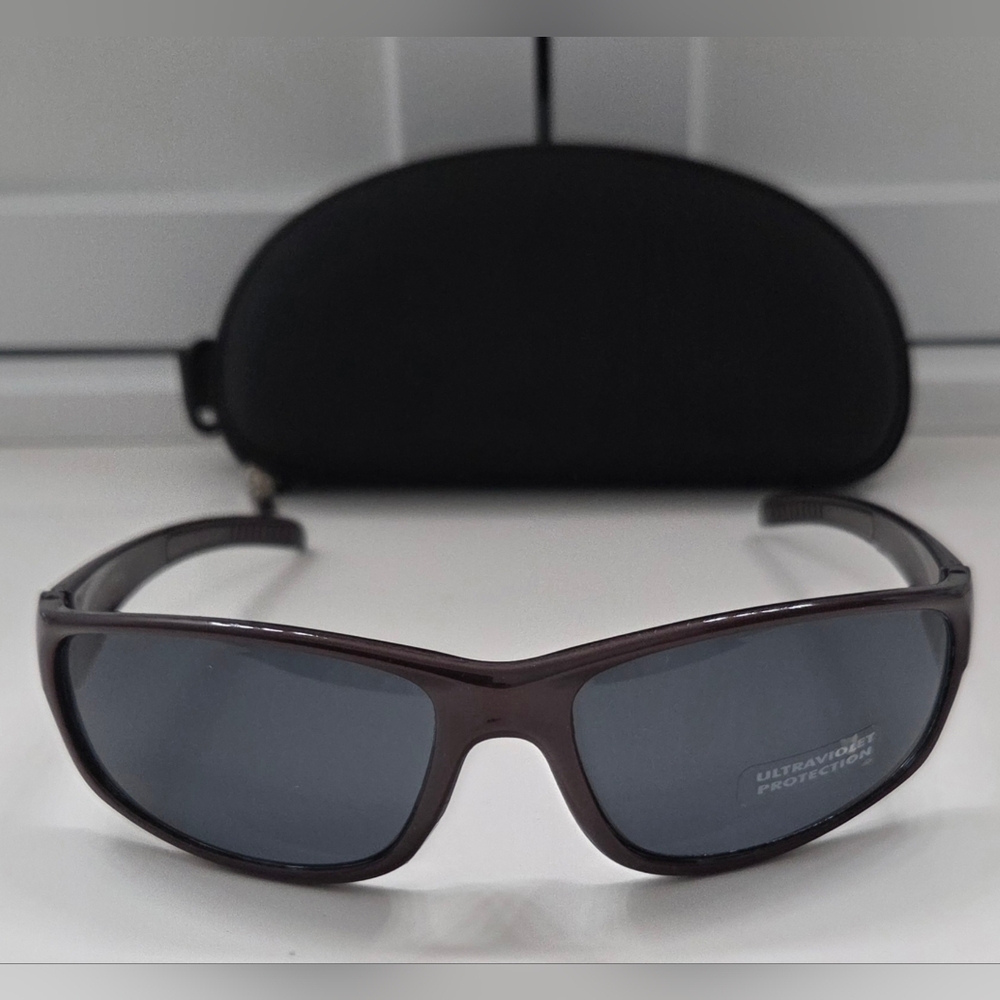 Burgundy Rectangular Uv Protection Sunglasses W/ … - image 4
